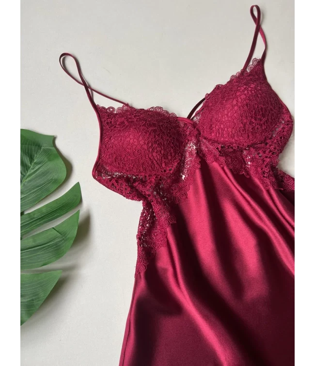 Rosalind Lace-Cup Satin Nightdress